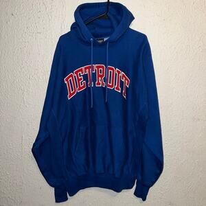 Vintage Y2K Detroit Pistons NBA Steve And Barry's Embroidered Hoodie L